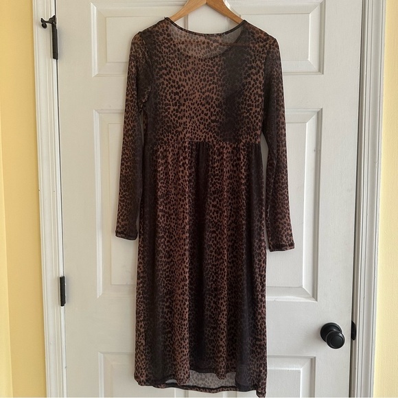 H&M Maternity Leopard Dress‎ Midi Small - Picture 3 of 7